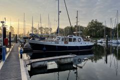 motorjacht MICHELLE in de haven